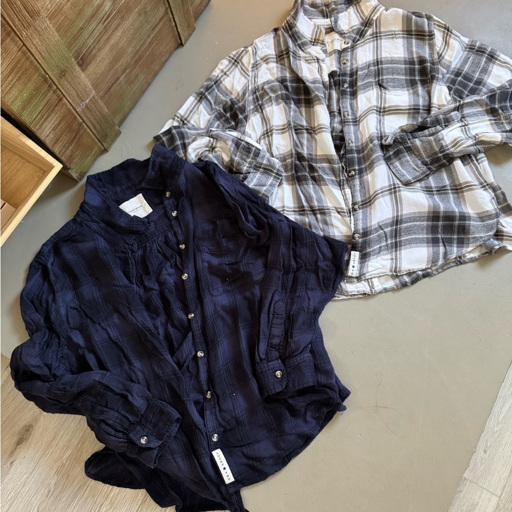 Lucky brand flannel tops size large